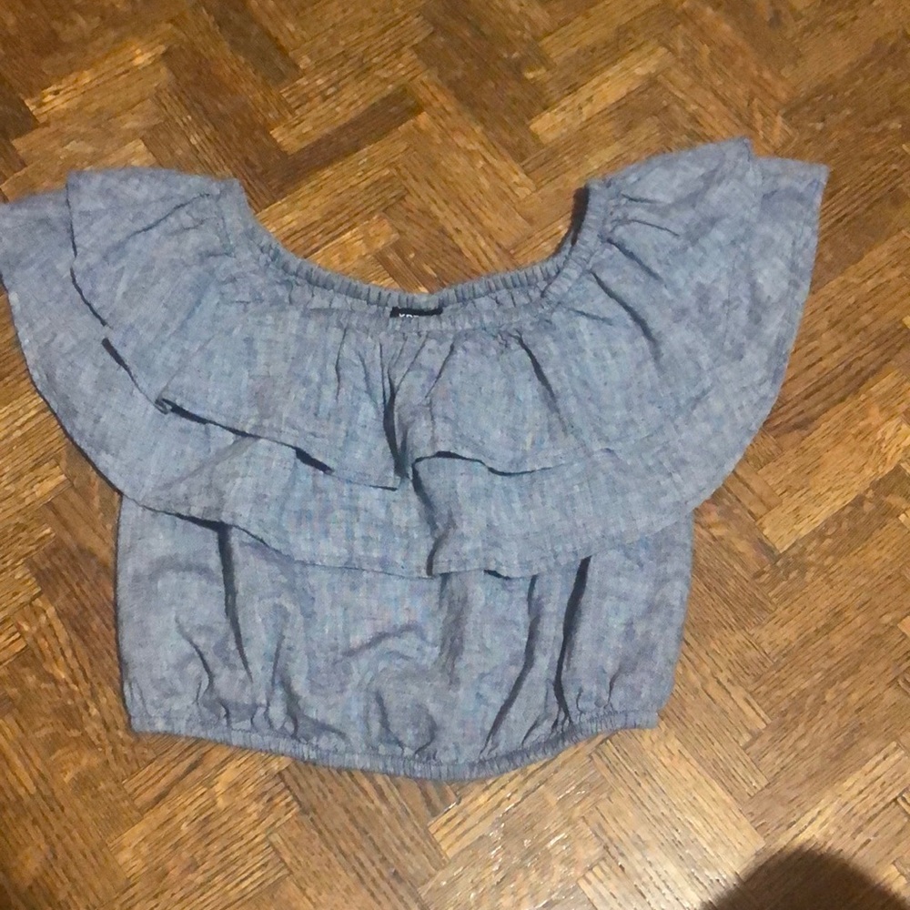 Express ruffle crop top